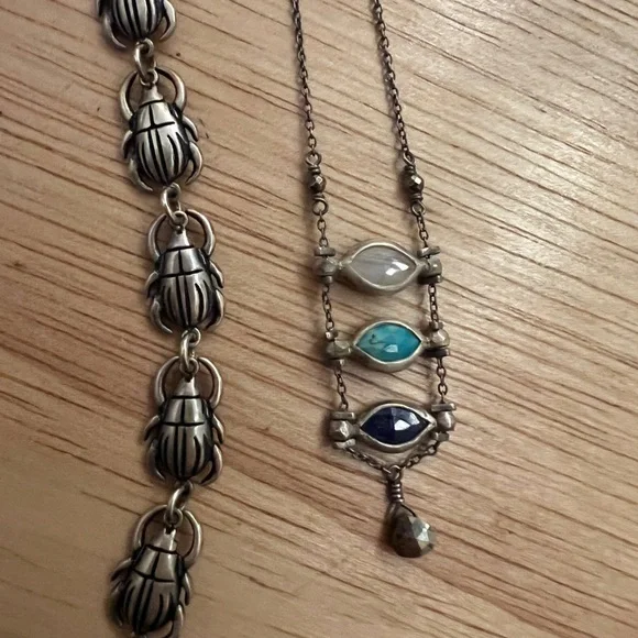 CHAN LUU Moonstone, Lapis and Turquoise Necklace - Picture 3 of 4